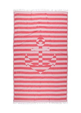 Полотенце barine pestemal - undercover anchor 95*175 red красный