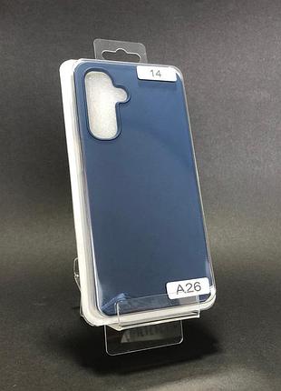 Чехол силиконовый для телефона samsung a26 silicone orig full №14 dark blue 4you