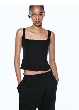 Чорний корсет zara