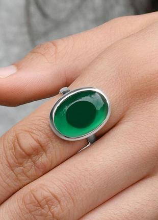 Кольцо серебряное 925° с ониксом onyx eye 20