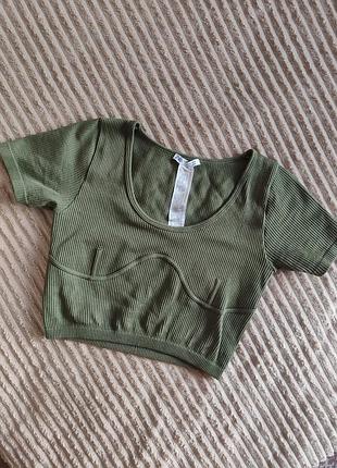 Топ zara оливковий, сідає ідеально