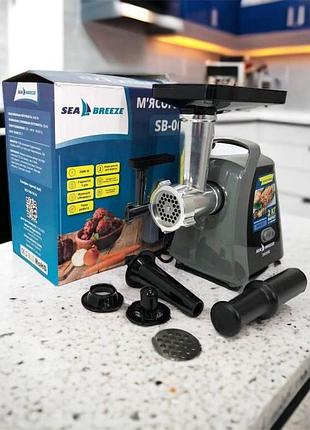 М'ясорубка електрична для м'яса sea breeze sb-004, електром'ясорубка для дому, м'ясорубка vf-704 для м'яса