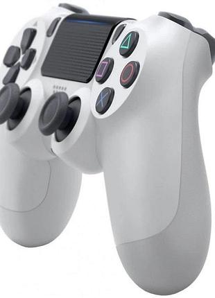 Джойстик doubleshock для ps 4, бездротовий ігровий геймпад ps4/pc акумуляторний джойстик. колір білий dl-47