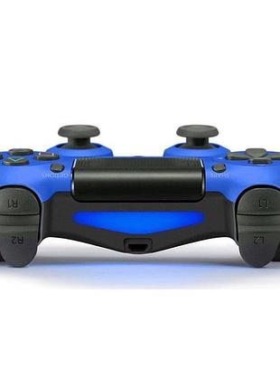 Джойстик doubleshock для ps 4, бездротовий ігровий геймпад ps4/pc акумуляторний джойстик. колір синій nm-46