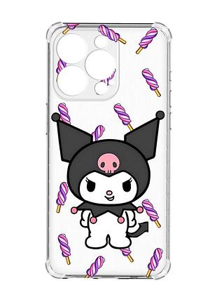 Чехол с утолщенными углами на iphone 15 pro max куроми (принт 390)