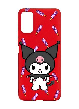 Матовый красный чехол на xiaomi redmi note 11 4g куроми (принт 390)