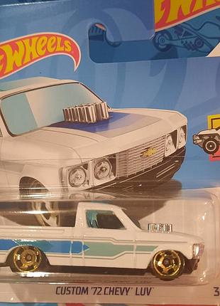 Hot wheels 2024 hot trucks '72 chevy luv 6/10 118/250 htd75 чеві пікап машинки базові колекційні хот вілс