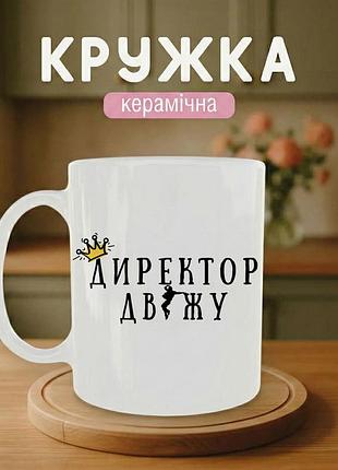 Прикольна кружка з принтом «директор двіжу» 330 мл. чашки