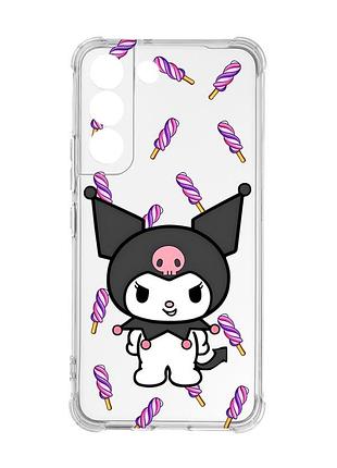 Чехол с утолщёнными углами на samsung galaxy s22 куроми (принт 390)