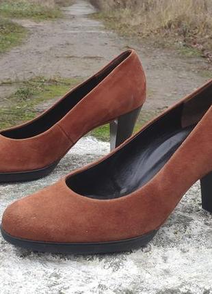 Класичні, замшеві жіночі туфлі paul green