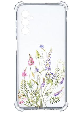 Чехол с утолщёнными углами на samsung galaxy a14 5g :: цветочная идиллия (принт 382)