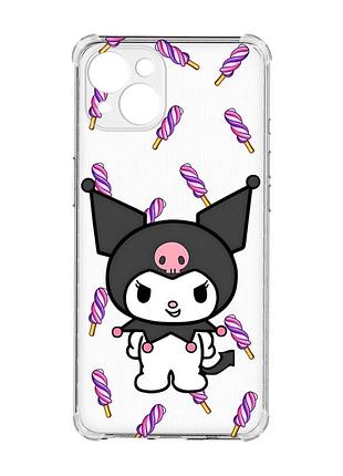 Чехол с утолщенными углами на iphone 15 plus куроми (принт 390)