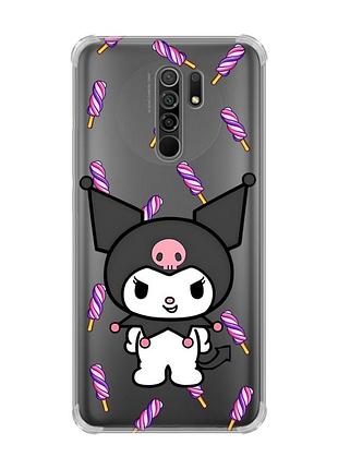 Чехол с утолщёнными углами на xiaomi redmi 9 куроми (принт 390)