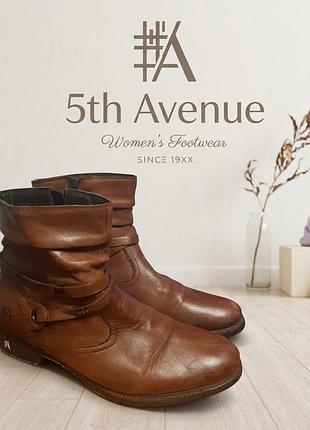Женские ботинки, веселые,брутальные, кожаные ботинки 5th avenue, немеченица,р.40