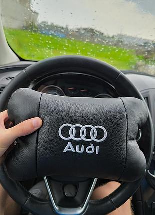 Подарок мужчине водителю audi / ауді, подушка для поддержания головы, подушка для машины st-250 под шею top