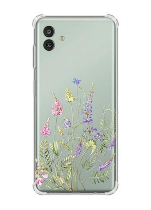 Чехол с утолщёнными углами на samsung galaxy m13 5g :: цветочная идиллия (принт 382)