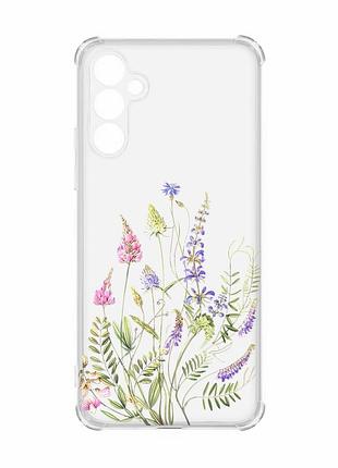 Чохол з потовщеними кутами на samsung galaxy a55 (a556) :: квіткова ідилія (принт 382)