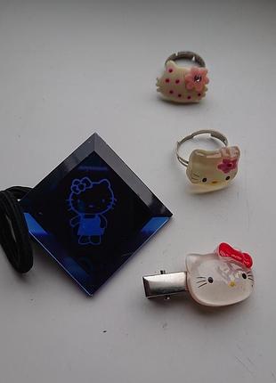 Заколки для волос кольцо хелло китти hello kitty