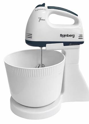 Миксер 7 скоростей с чашей 2 л rainberg 500вт blue rb-1005 top shop ua_