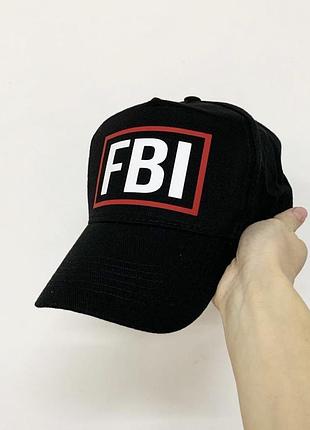 Черная кепка\бейсболка с надписью - fbi