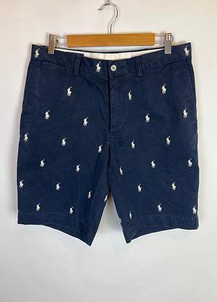 Шорти монограм сині polo ralph lauren поло