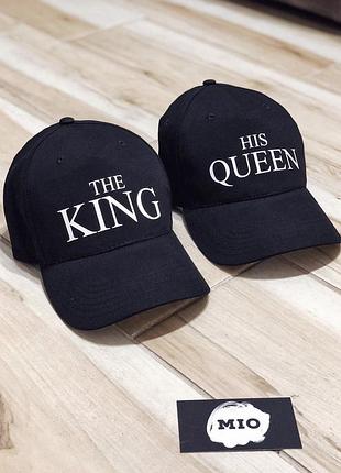 Парні кепки/бейсболки the king/his queen