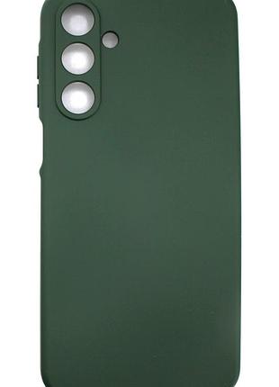 Силіконовий чохол для samsung a17 5g (a176) темно зелений soft silicone case full (бампер)