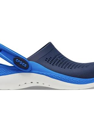 Crocs literide 360 kids clog navy bright cobalt, кроксы лайтрайд 360 детские оригинал темно синие с коробкой