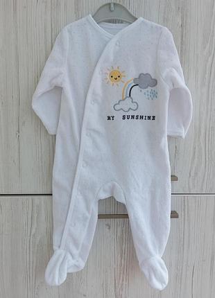 Велюровый человечек primark 3/6м