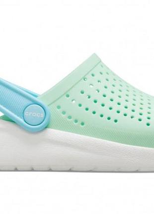 Literide kids neo mint almost white original, кроксы лайтрайд детские оригинал