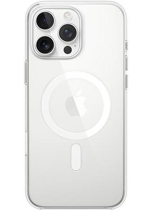 Прозорий чохол для iphone 16 pro max з magsafe (tpu+pc)