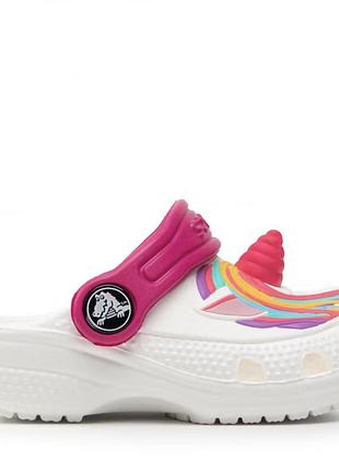 Crocs classic i am unicorn white original детские, кроксы классик белые оригинал с коробкой с13 (30)-18.9-19.6