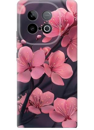 Чехол силиконовый на телефон vivo iqoo z10 turbo пурпурная сакура "6075u-4150-58250"
