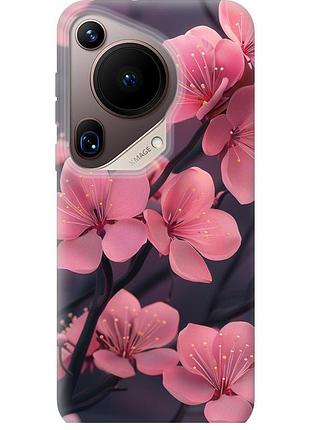 Чехол силиконовый на телефон huawei pura 70 ultra пурпурная сакура "6075u-3704-58250"