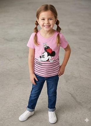 Розовая футболка disney minnie mouse 5-6 р. (hello/goodbye!)