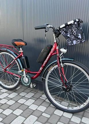 Электровелосипед 28" городской комфортный cubic-bike royal 350w 7.8ah 48в