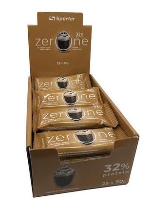 Блок батончиков sporter zero one, 50 грамм мокка капучино( без сахара) - 25 шт (790159)
