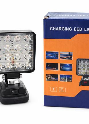 Лампа led прожектор фонарь profipower 16led (с акумулятора в комплекте)