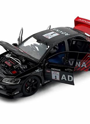 Модель авто mitsubishi lancer evolution ix масштаб 1:32 металлическая инерционная машинка со светом и звуком для детей 3