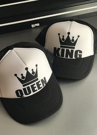 Парні кепки king&queen з коронами