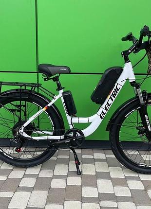 Электровелосипед cubic-bike electric 26" белый с lcd дисплеем 500 ватт акб 10.4ач 48в