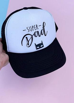 Чорна кепка-трекер. super dad