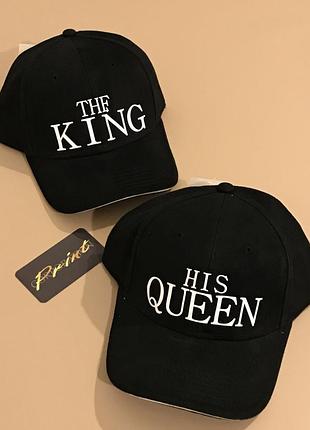 Парні кепки/бейсболки the king/his queen