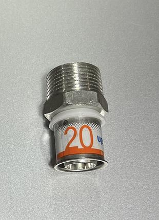 Штуцер с наружной резьбой uponor s-press 20-3/4"нр