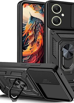 Протиударний чохол для samsung a05 (a055) з захистом камери defender (чорний)
