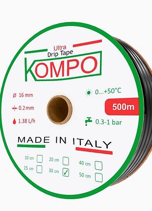 Лента капельного полива kompo 8 mil; 1.38 л/час 500м*10см