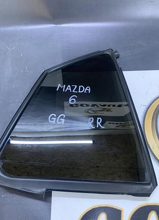 Скло дверей задніх правих mazda 6 gg (глухе)