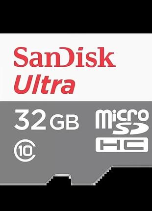 Sandisk microsd 32gb c10 uhs-i ultra карта пам'яті