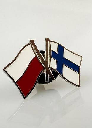 Значок флаг польши / финляндии