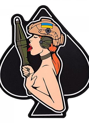 Патч/шеврон девушка-пика (рыжая) 2